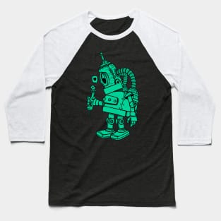 green robot in love Baseball T-Shirt